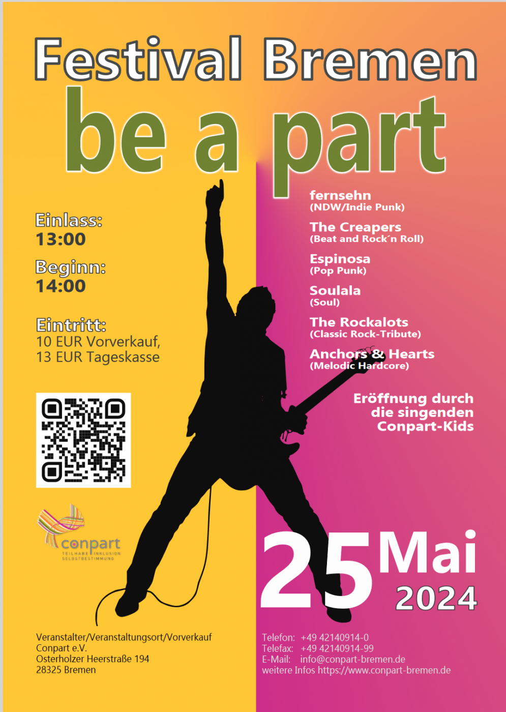 Plakat "be a part" Festival Bremen
